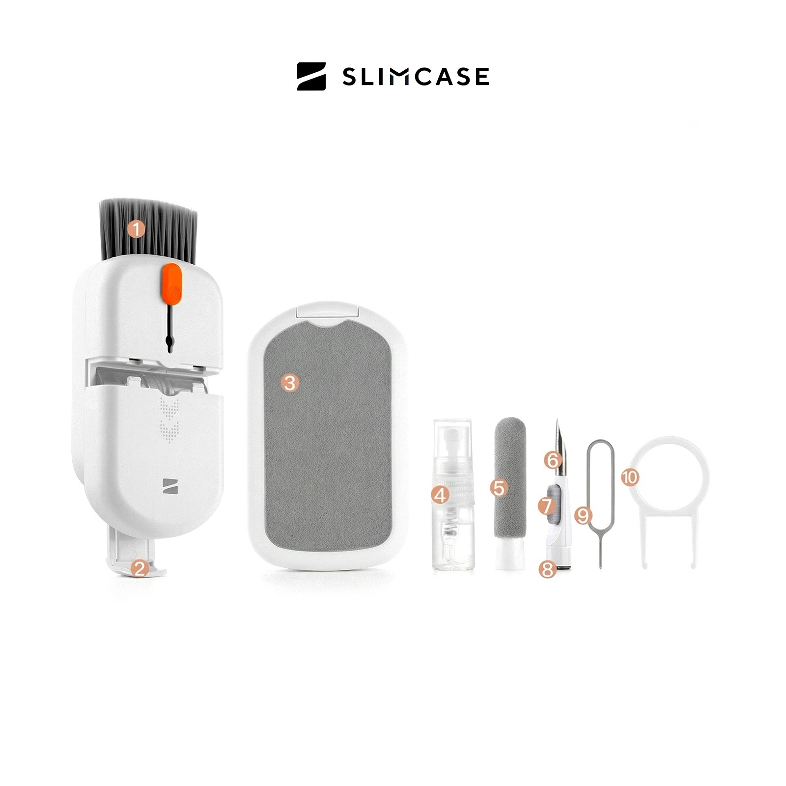 Cleaning Kit 10in1 Slimcase แบบพกพา สำหรับสมาร์ทโฟนและอุปกรณ์ต่างๆ