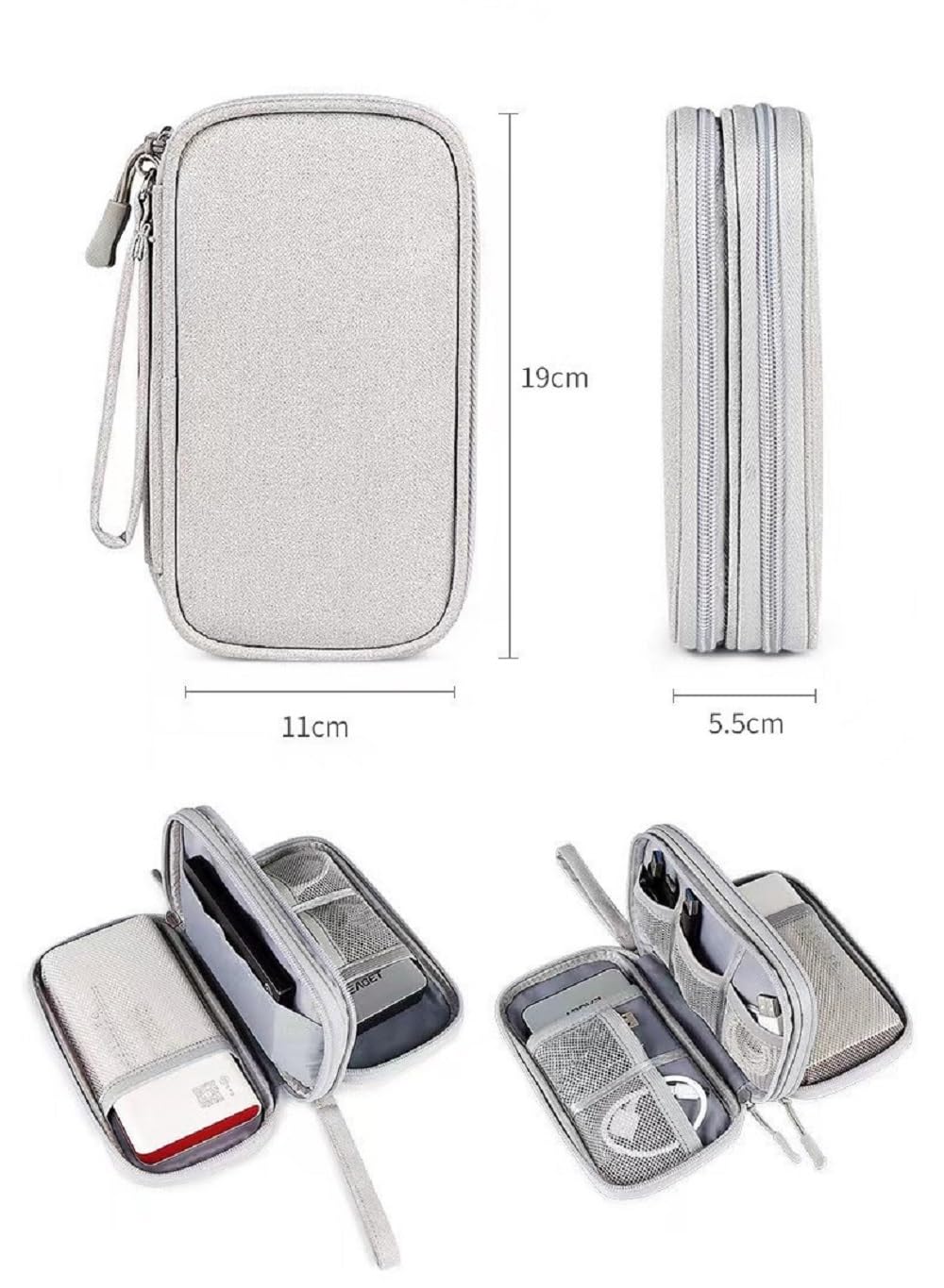 Combo: กระเป๋าเก็บอุปกรณ์อิเล็กทรอนิกส์ + ผ้าไมโครไฟเบอร์ทำความสะอาด Slimcase