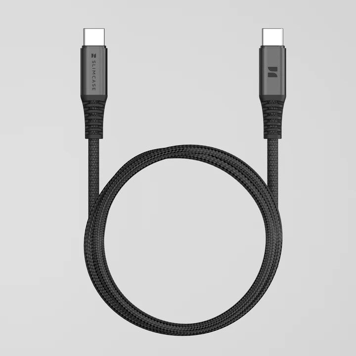 Slimcase USB-C-C Fast Charging Cable 100W - Black - Slimcase.co Thailand