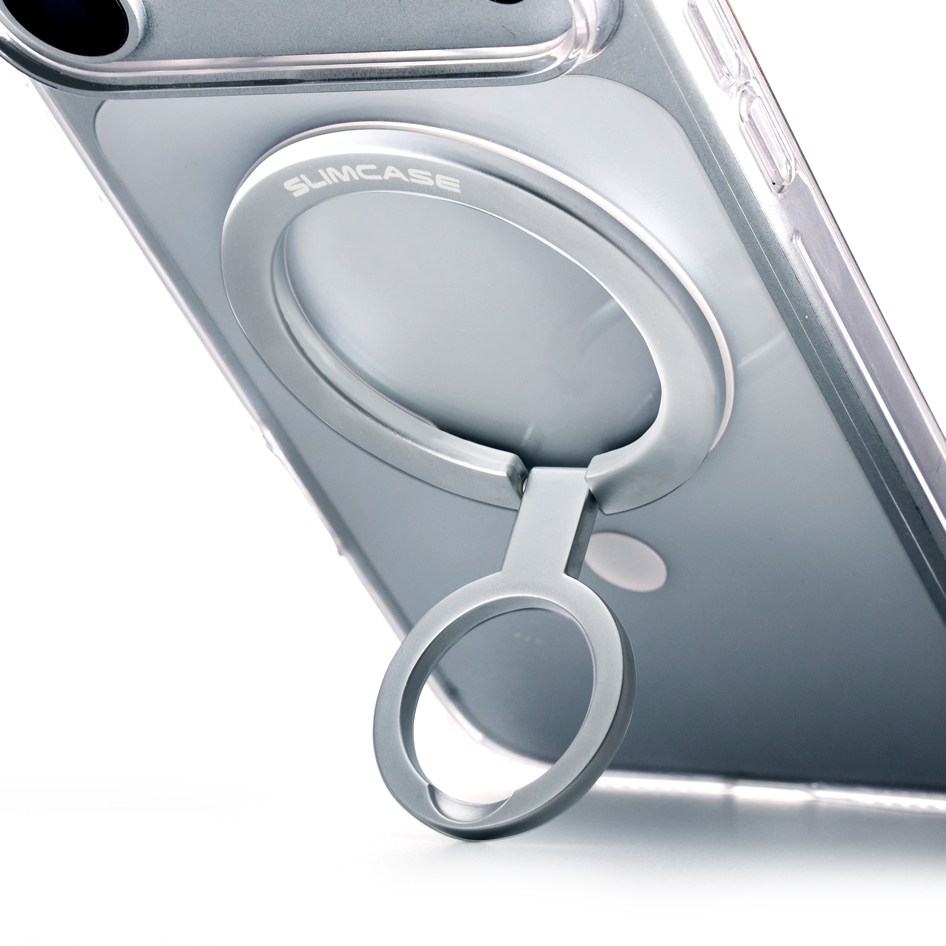 ที่จับโทรศัพท์แบบแหวน Slimcase 360° พับเก็บได้ วัสดุโลหะ พับเก็บได้ วัสดุโลห