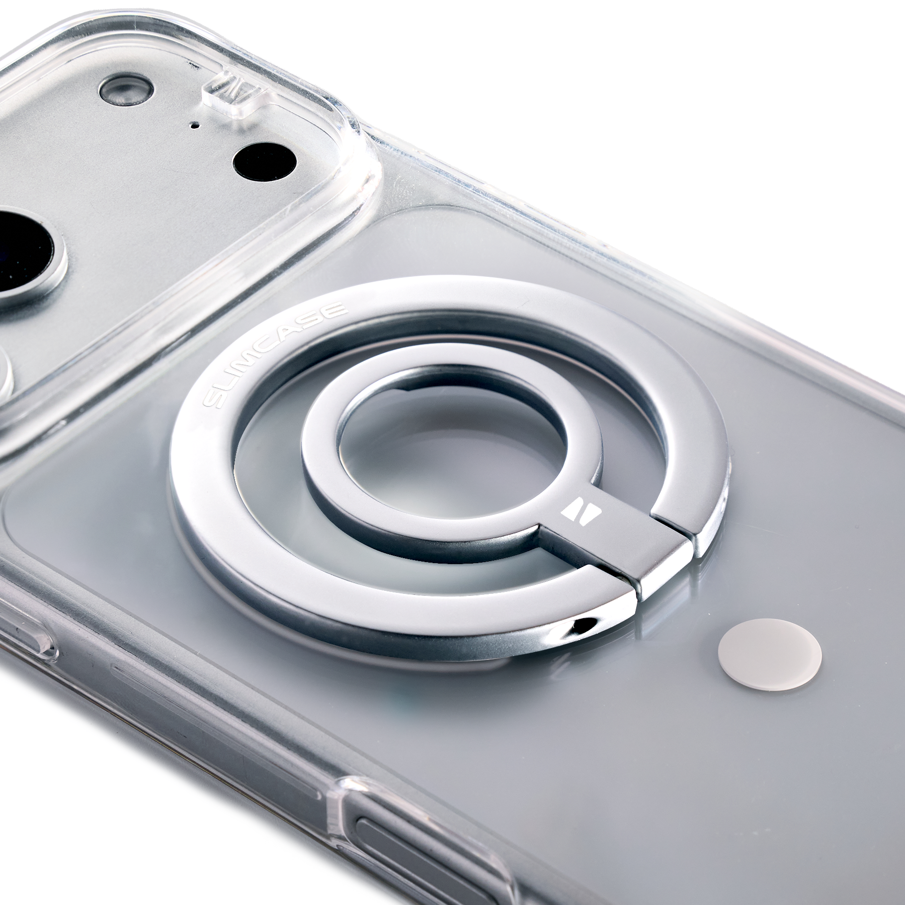 ที่จับโทรศัพท์แบบแหวน Slimcase 360° พับเก็บได้ วัสดุโลหะ พับเก็บได้ วัสดุโลห