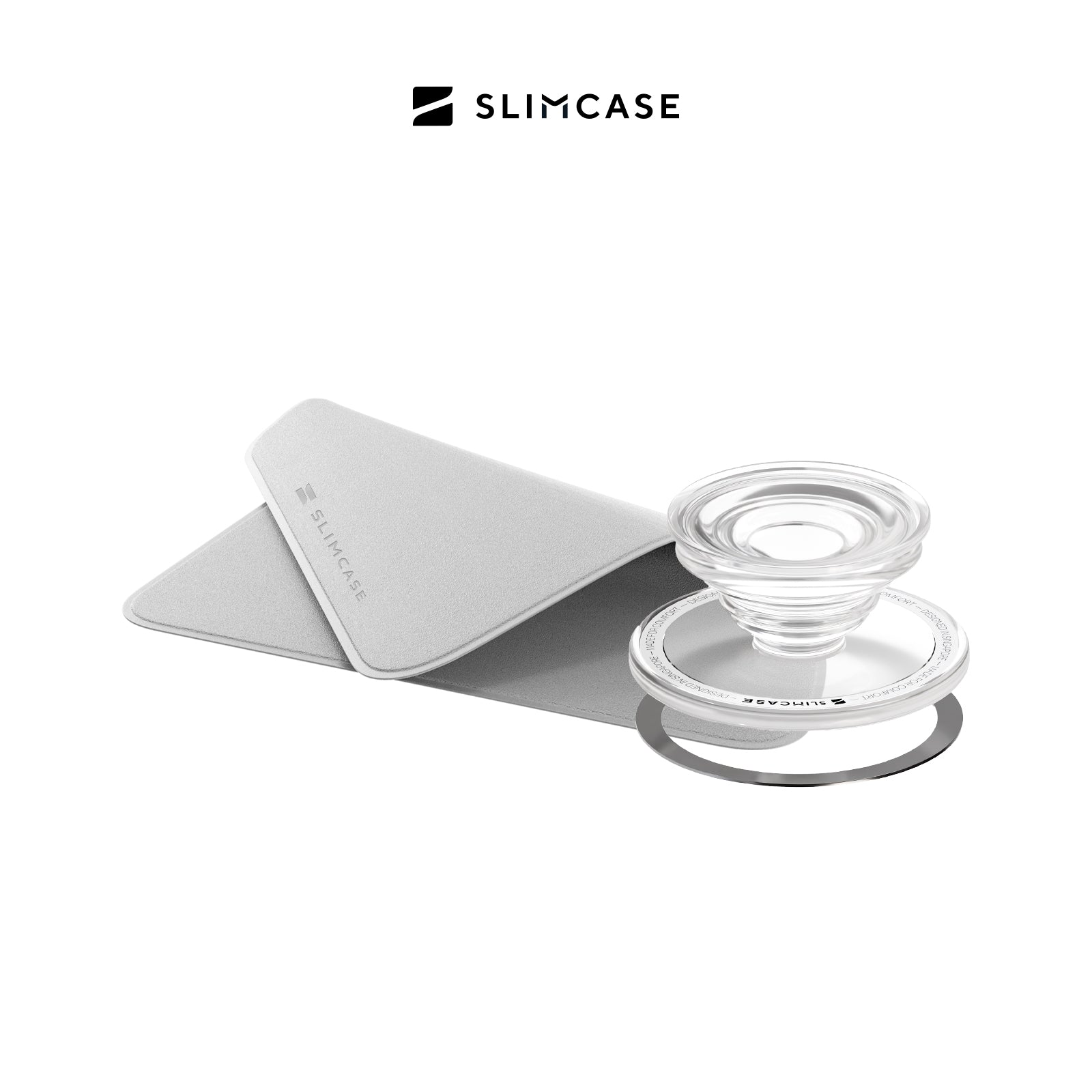 Combo: PopGrip MagSafe ที่จับมือถือแม่เหล็กแบรนด์ + ผ้าไมโครไฟเบอร์ทำความสะอาด Slimcase